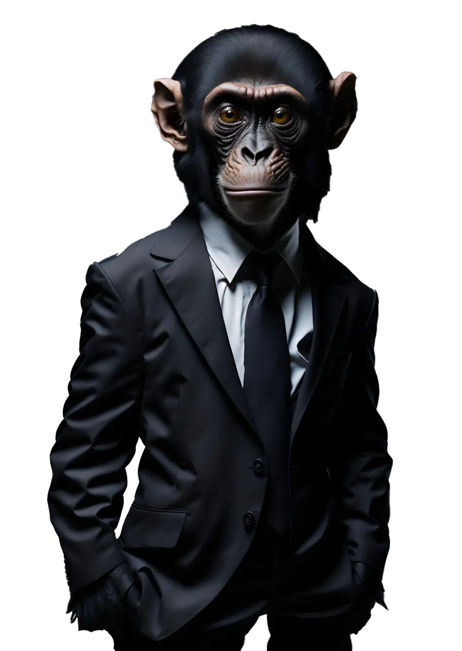 A monkey in a business suit